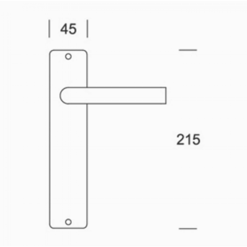 pba 2030/2001 Pair of Handles with Plate in Stainless Steel AISI 316L