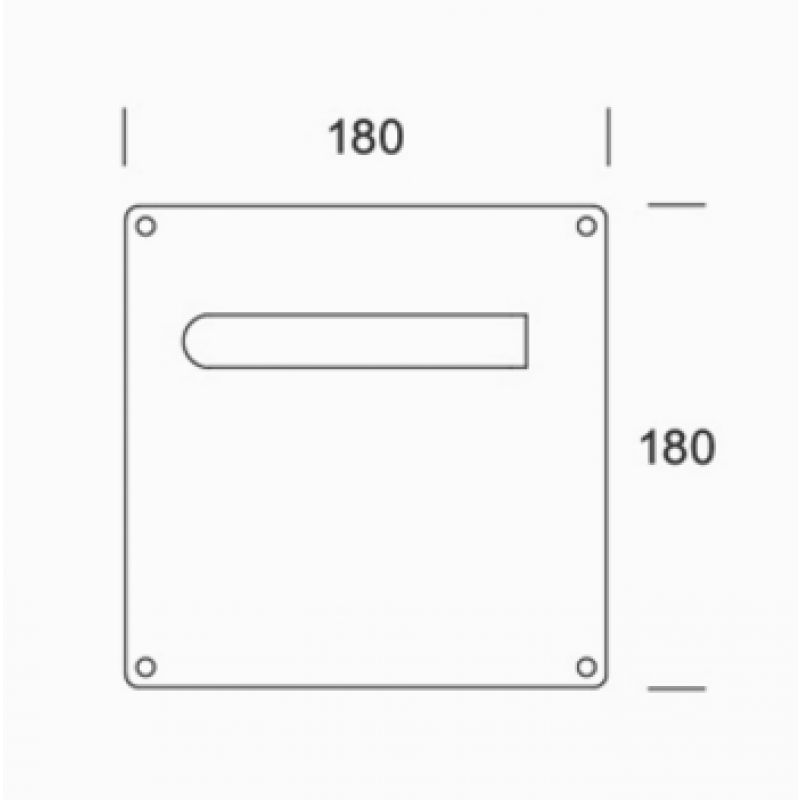 pba 2030/2001 Pair of Handles with Plate in Stainless Steel AISI 316L