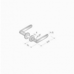 pba 2020T Pair of Lever Handles in Stainless Steel AISI 316L