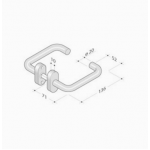 pba 2028T Pair of Lever Handles in Stainless Steel AISI 316L