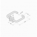 pba 2028T Pair of Lever Handles in Stainless Steel AISI 316L