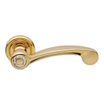 Cosmic Gold Plated Door Handle on Rosette Linea Calì Crystal
