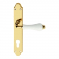 Dalia Door Handle on Plate With White Porcelain Linea Calì Classic
