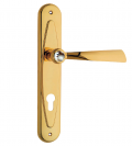 Elika Crystal Door Handle on Plate Linea Calì Crystal