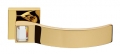 Elios Crystal Gold Plated Door Handle on Rosette Linea Calì Crystal