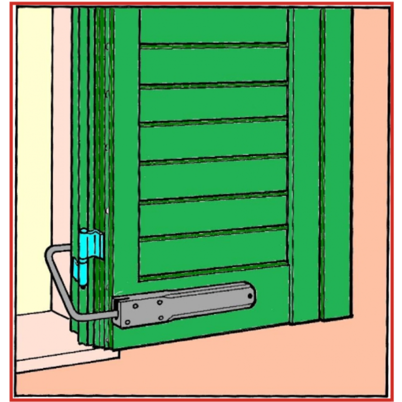Universal Stop Blind Shutter with Extensible Arm and Stainless Steel Spring Pettiti Giuseppe
