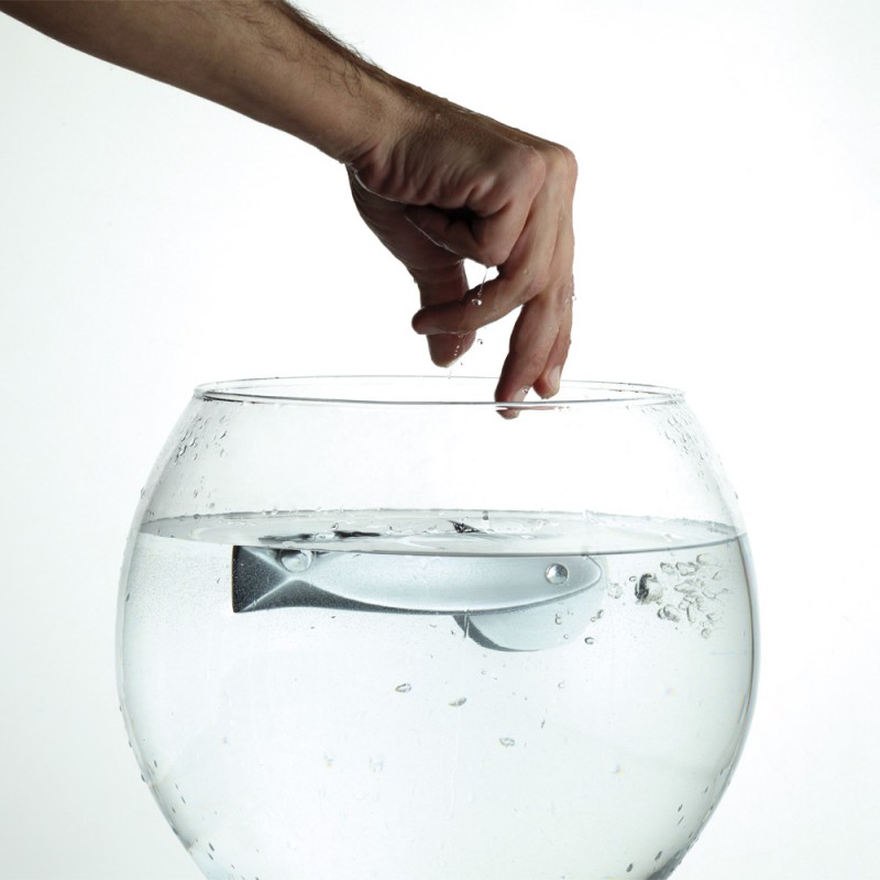 Fish Crystal Door Handle on Plate Linea Calì Crystal