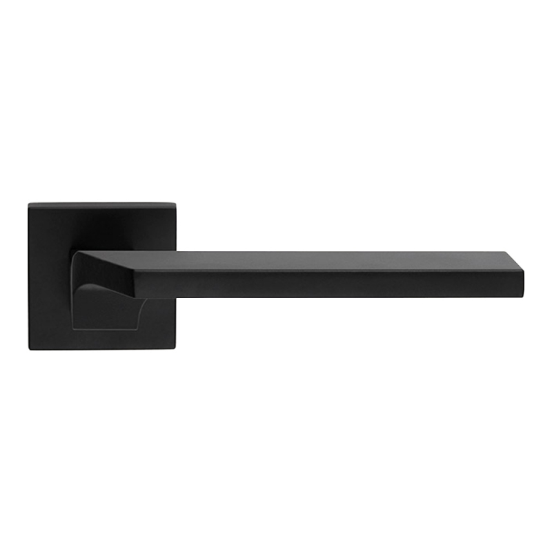 Giro Zincral Satin Chrome Door Handle With Rose of Plastic Dynamic Shape Design Linea Calì Design