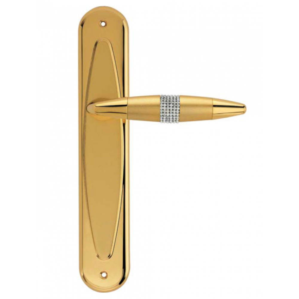 Havana Mesh Door Handle on Plate Linea Calì Crystal