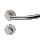 Helsinki Reguitti Inox Door Handle with Slim Round Rosette