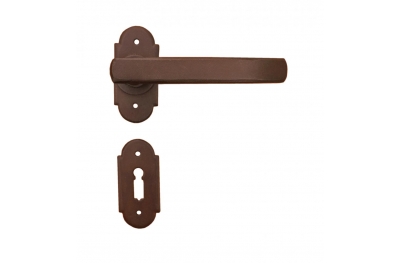 Helsinki Galbusera Door Handle with Rosette and Escutcheon Plate