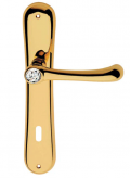 Idea Door Handle on Plate Linea Calì Crystal