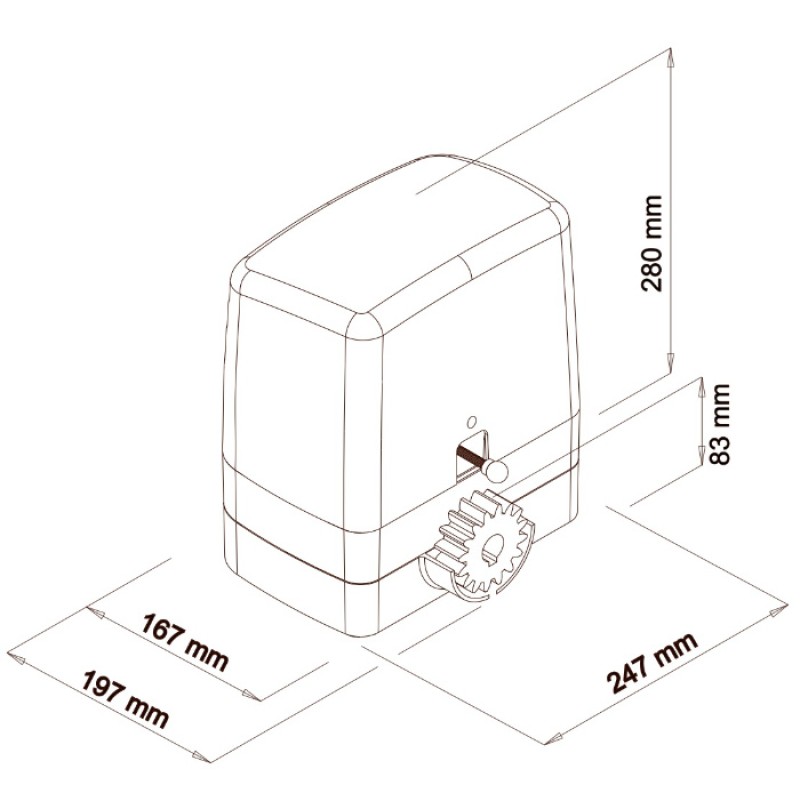 KIT CARRERA VDS Gearmotor for Sliding Gates