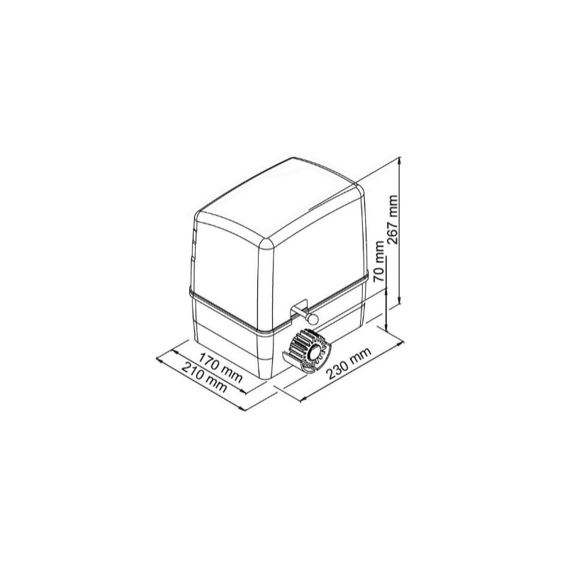 KIT SIMPLY VDS Motor for Sliding Gates Up to 600Kg 230V