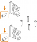 Connection kit Nova Giesse handle Window Cremonese Art.02253