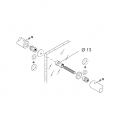 Fixing Kit pba 04 Opposite Single Handle on Glass Doors