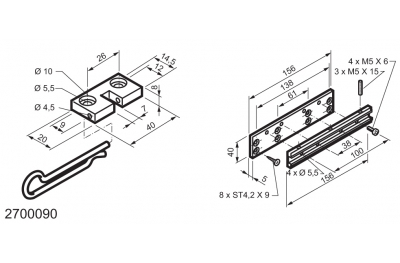 Universal Kit for Fitting Top-Hinged Windows WAY Mingardi Micro L and XL