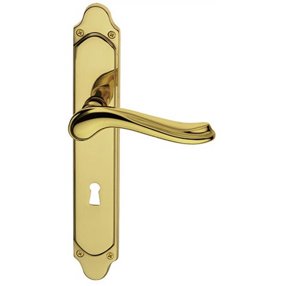 Laura Liscia Classique PFS Pasini Brass Door Handle on Plate