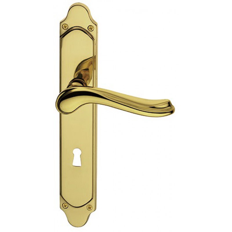 Laura Liscia Classique PFS Pasini Brass Door Handle on Plate