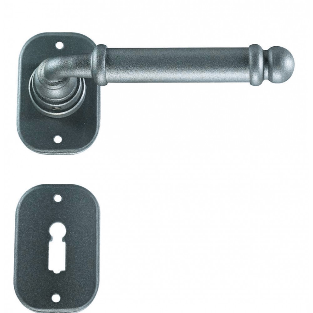 Lisbon Galbusera Door Handle with Rosette and Escutcheon Plate