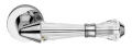 Luce Polished Chrome Door Handle on Rosette Linea Calì Crystal