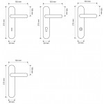 Luce Door Handle on Plate Linea Calì Crystal