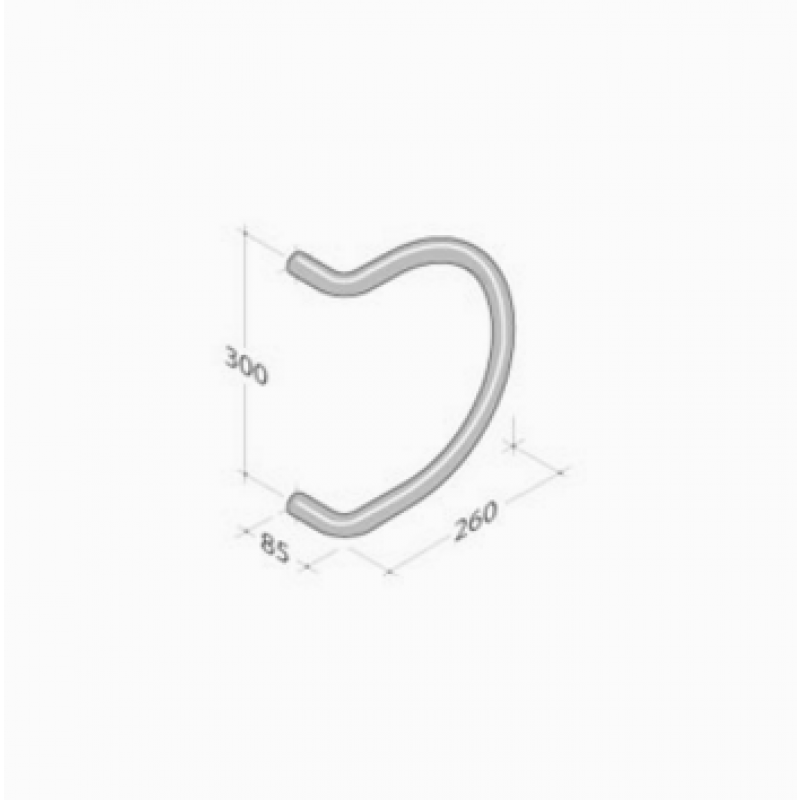 M18R pba Pull handle in extruded aluminium