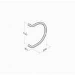 M18R pba Pull handle in extruded aluminium