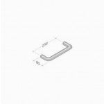 M18R pba Pull handle in extruded aluminium