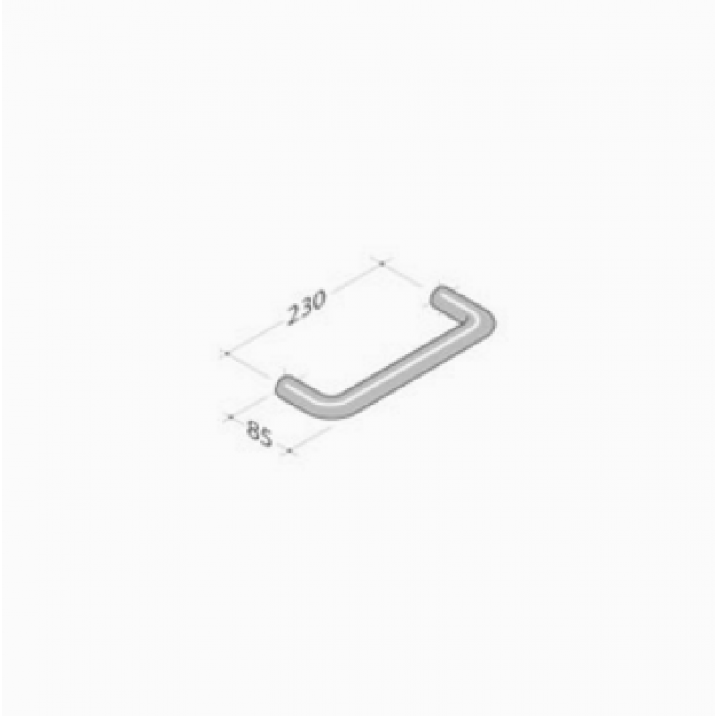 M18R pba Pull handle in extruded aluminium
