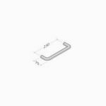 M18R pba Pull handle in extruded aluminium