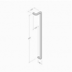 M18Z pba Pull Handle in Aluminum Extruded