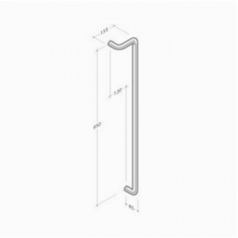M18Z pba Pull Handle in Aluminum Extruded