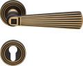 Opera Linea Calì Handle Neoclassical Vintage Style Brass with Rosette