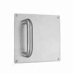 pba 2030/2001 Pair of Handles with Plate in Stainless Steel AISI 316L