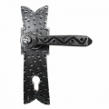 Wrought Iron Handle for Doors on Plate Lorenz 2004