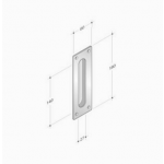 pba 2301 Handle in Stainless Steel AISI 316L for Sliding Doors