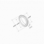 pba 2301 Handle in Stainless Steel AISI 316L for Sliding Doors