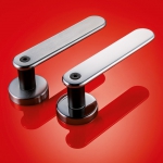 Door Handle with Personalized Writing H 1055 Words by the Italian Designer Franco Poli for Valli & Valli