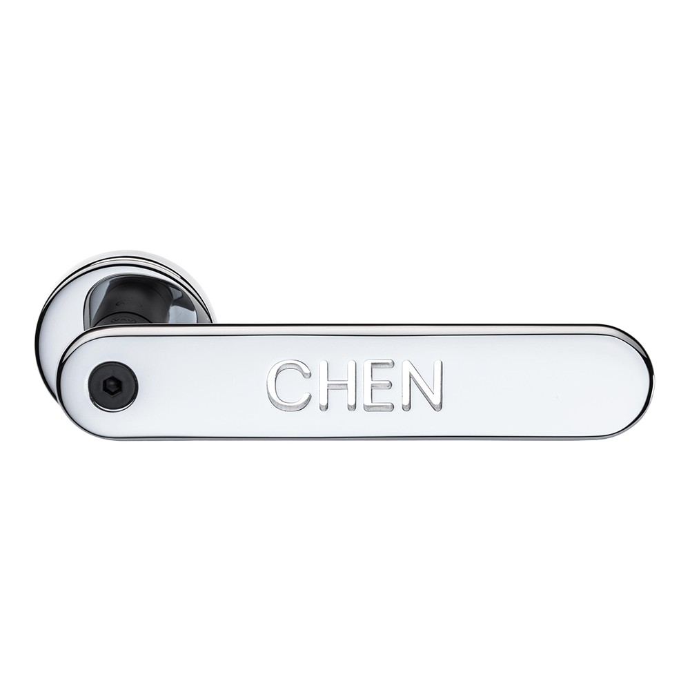 Door Handle with Personalized Writing H 1055 Words by the Italian Designer Franco Poli for Valli & Valli