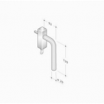 pba 2028/DK Window Handle in Stainless Steel AISI 316L