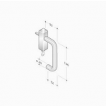 pba 2028B/DK Window Handle in Stainless Steel AISI 316L