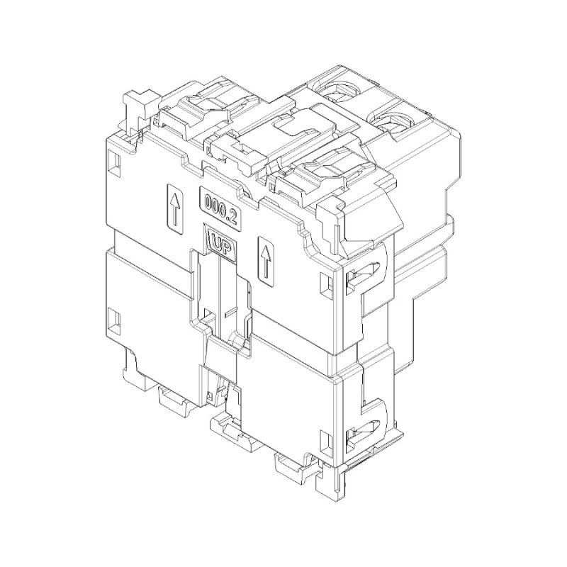 2 Module Switch Mechanism VIMAR LINEA 30000.2 Buttonless Sockets