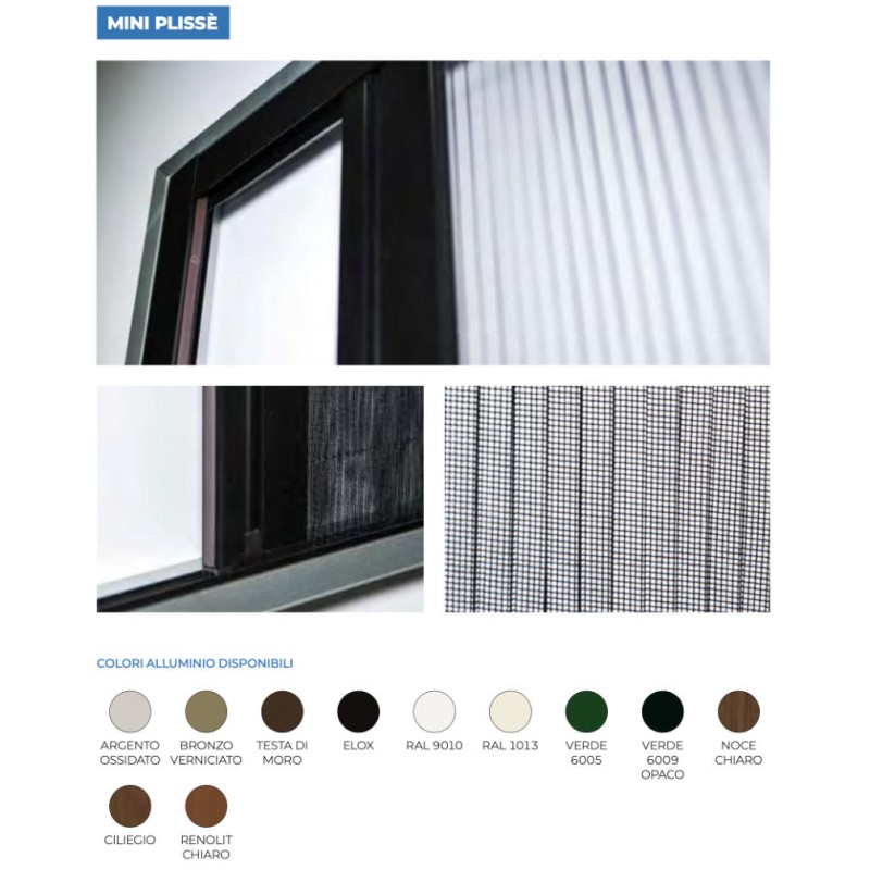 Mini Plissè Side Sliding Pleated Mosquito Net 4 mm Guide