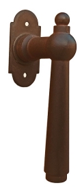 Munich Galbusera Window Handle with Rosette Wrought Iron