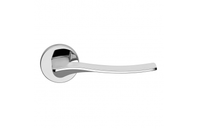 Olimpia Series Fashion forme Door Handle on Round Rosette Frosio Bortolo for Design Furnishing