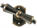 Oslo Galbusera Window Handle with Rosette Wrought Iron