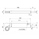 Automatic Spring Bolt Gate Closer with Brass Lever Combiarialdo