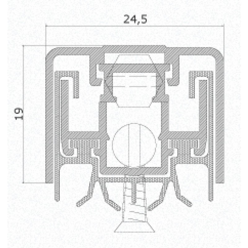 Draft Excluder for Doors Comaglio 1370NS NO SOUND Series Various Sizes