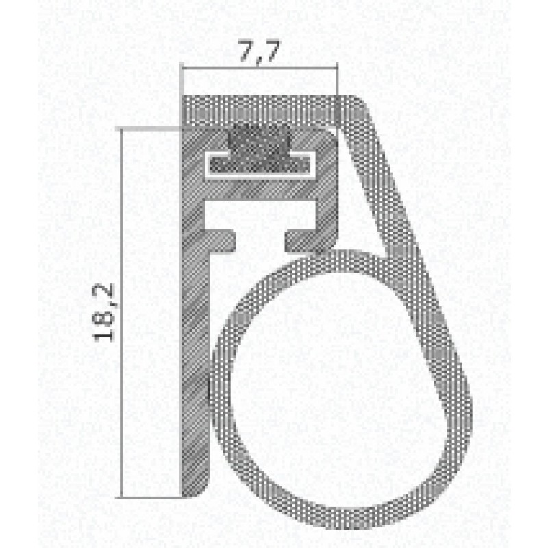 Fixed Draft Excluder for Door Comaglio 1350 Universal Series Various Sizes